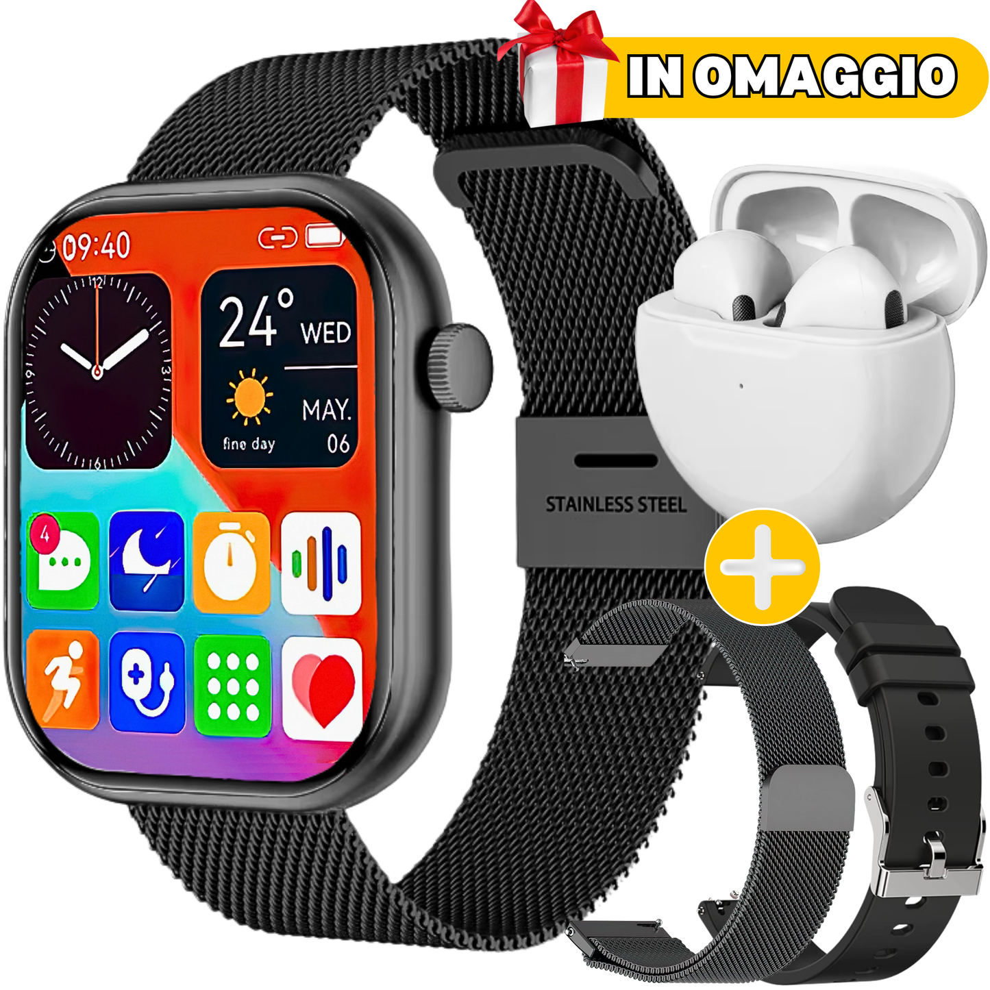 ChronosWatch GT20 + 2 Cinturini + Cuffie Wireless IN OMAGGIO🎁